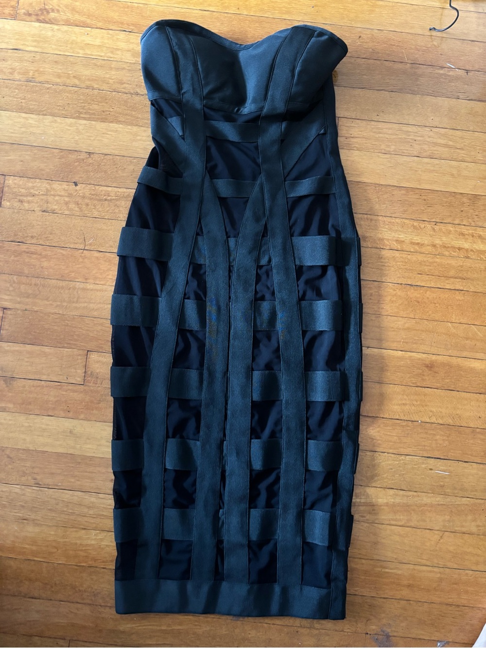 Beautiful Summer / Vacations / Beach / Party Strapless Black Midi Dress
